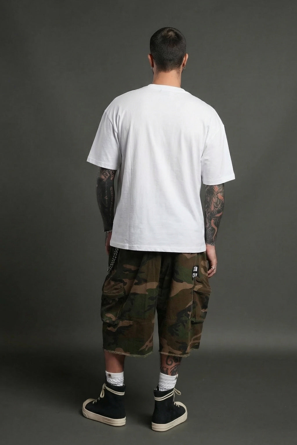Darc Wolves,  Oversize White T-shirt (White)