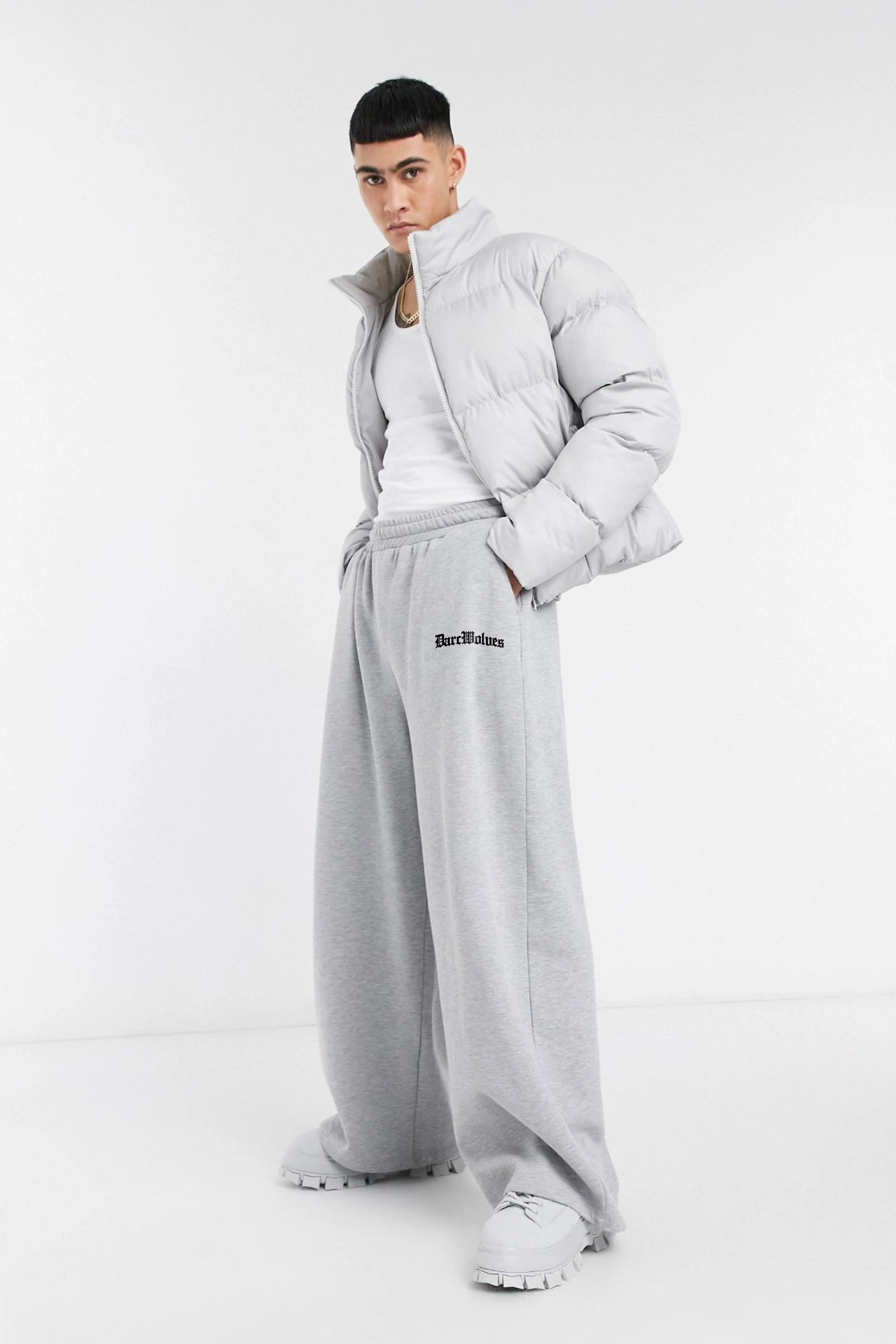 Relaxed Loose Straight Fit Jogger (Melange)