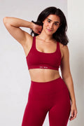 Stealth Ribbed Bra(Red)