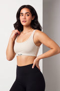 Stealth Ribbed Bra (White)