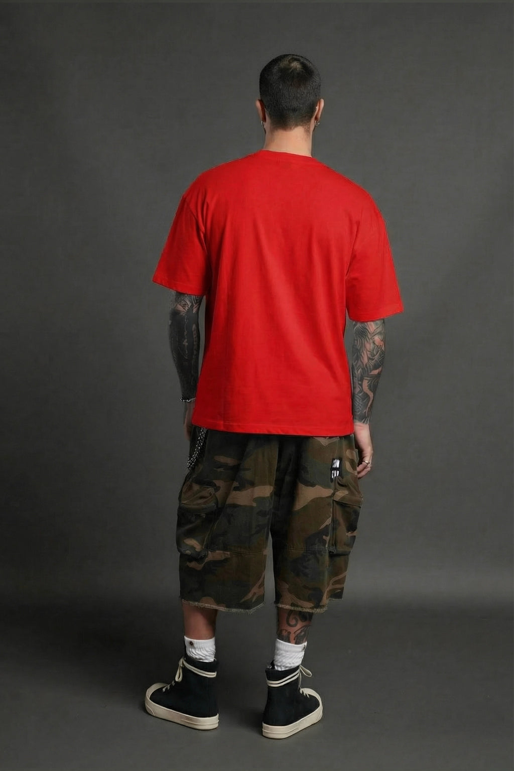 Darc Wolves, Oversize Red T-shirt