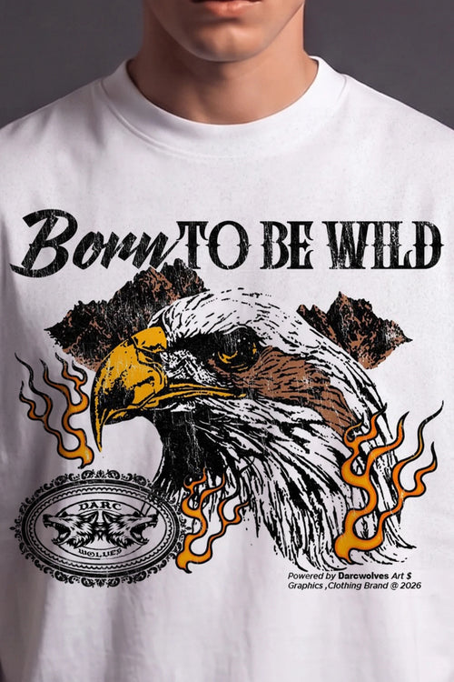 Born To Be Wild Muscle Tank (White)