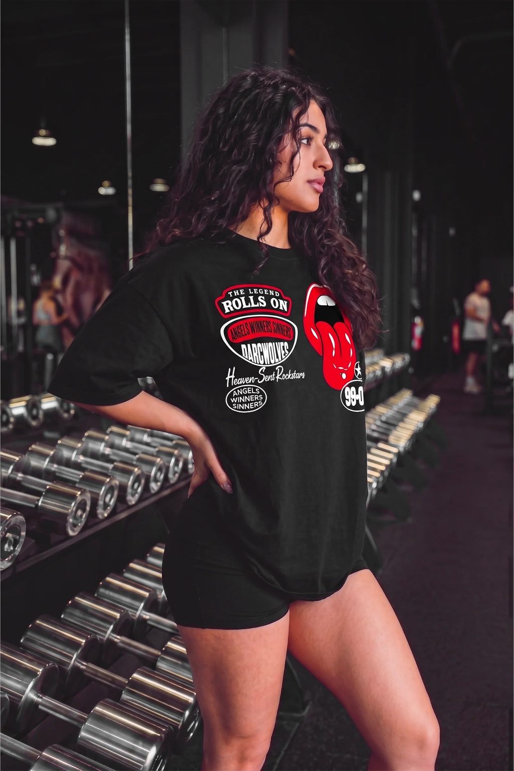 Rolls On Oversized T-shirts (Black)