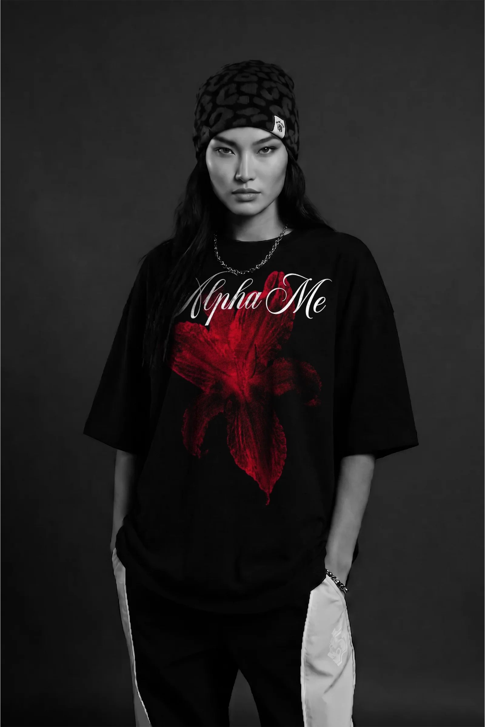 Alpha Me Oversized T-shirts (Black)