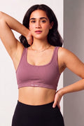 Stealth Ribbed Bra (Mauve)
