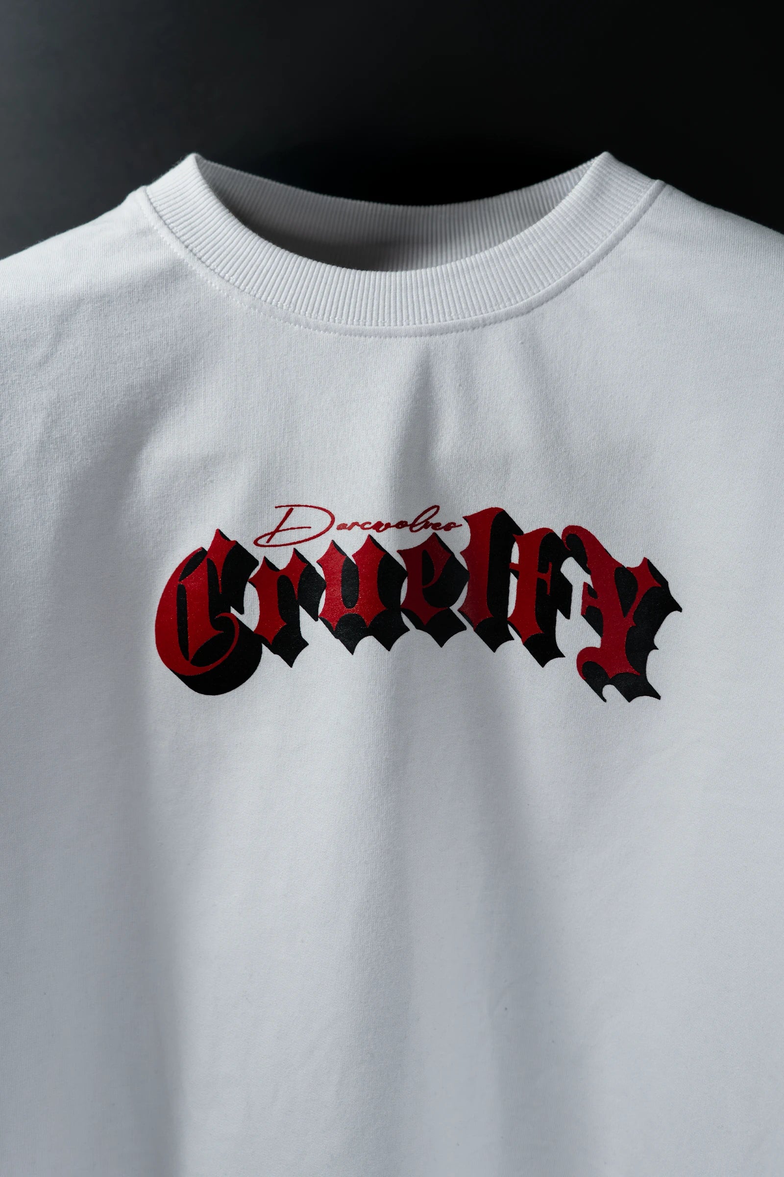 Cruelty Darc Wolves White Oversize T-shirt