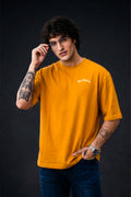 Darc Wolves Minimal , Oversize T-shirt (Mustard Yellow)