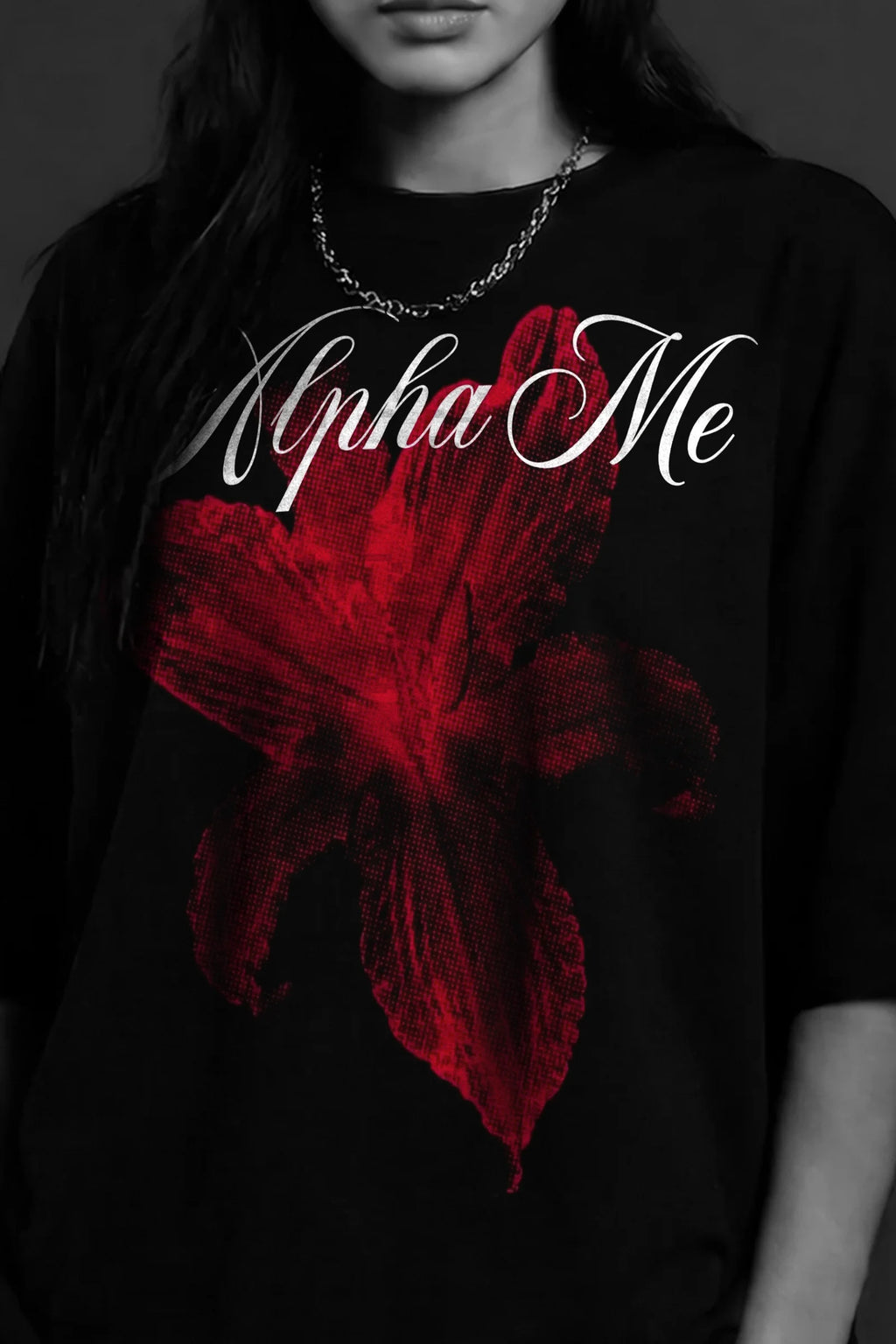 Alpha Me Oversized T-shirts (Black)