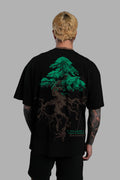 Green Tree, Oversize T-shirt (Black)