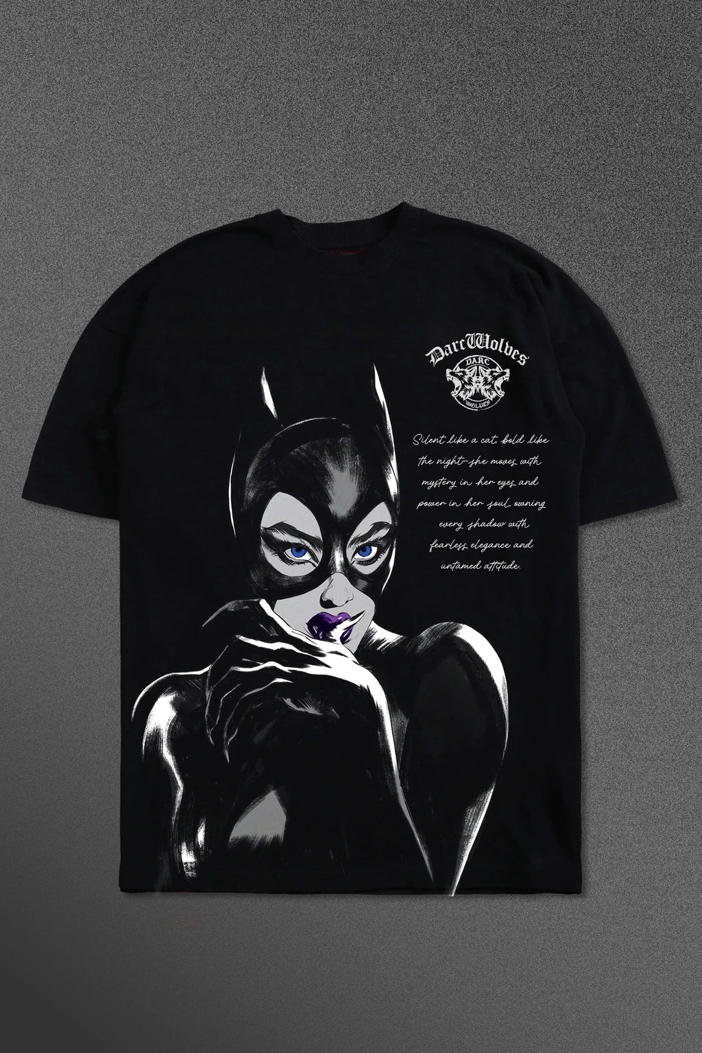 Cat Woman Oversize T-shirt (Black)