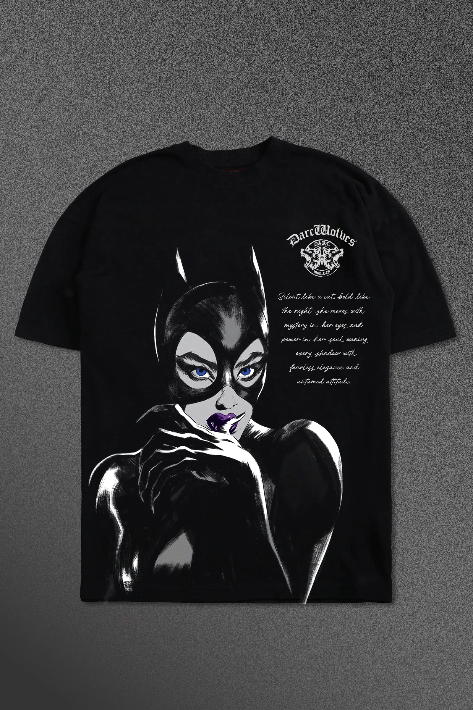 Cat Woman Oversize T-shirt (Black)
