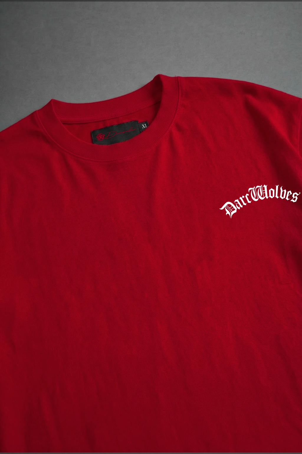 Darc Wolves Minimal, Oversize T-shirt (Red)
