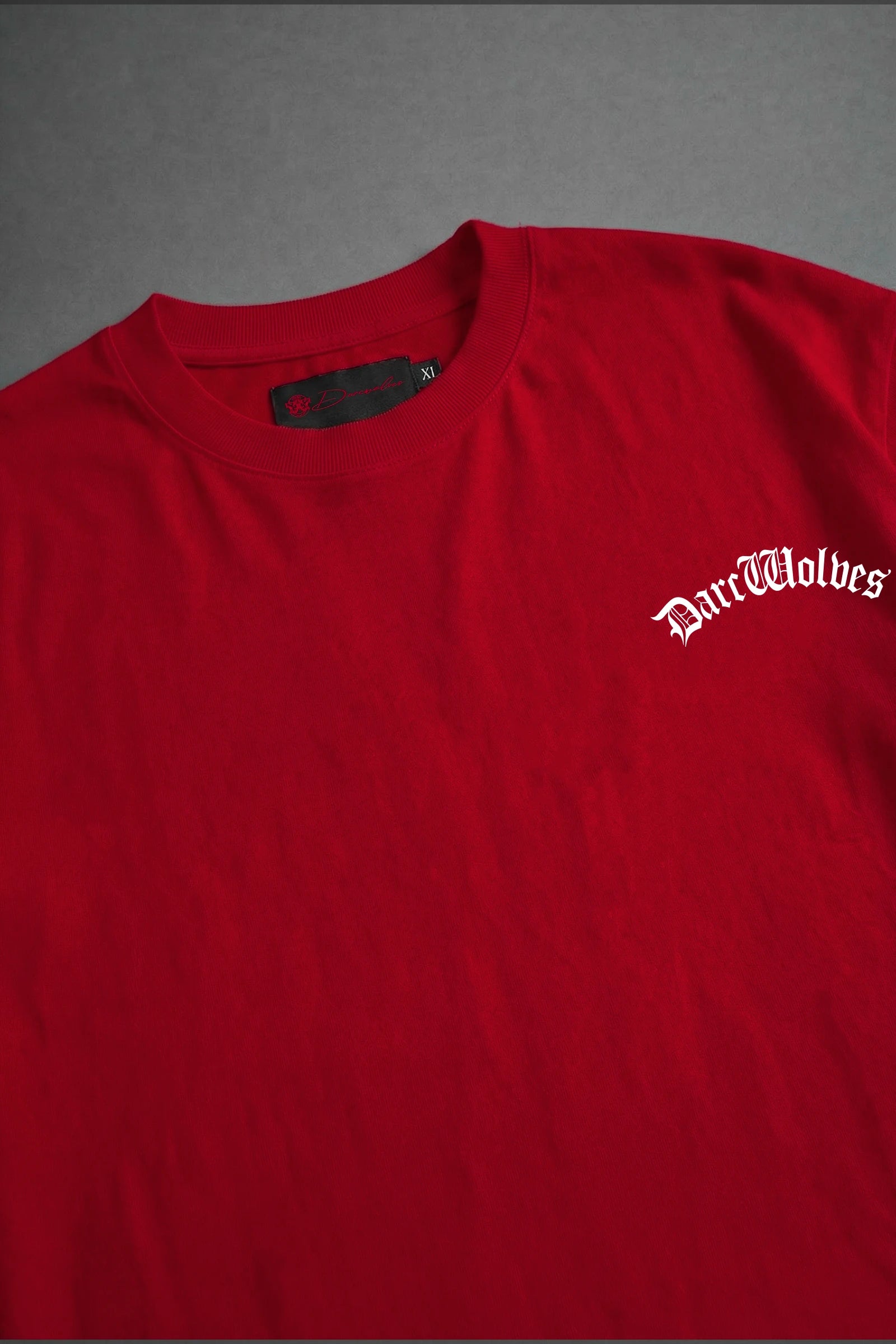 Darc Wolves Minimal, Oversize T-shirt (Red)