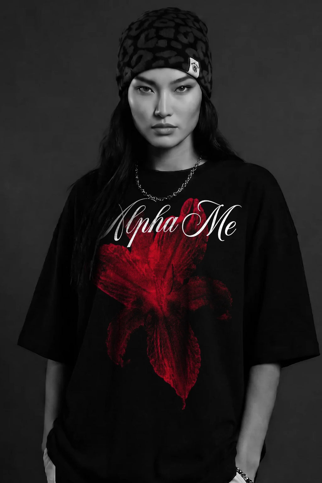 Alpha Me Oversized T-shirts (Black)