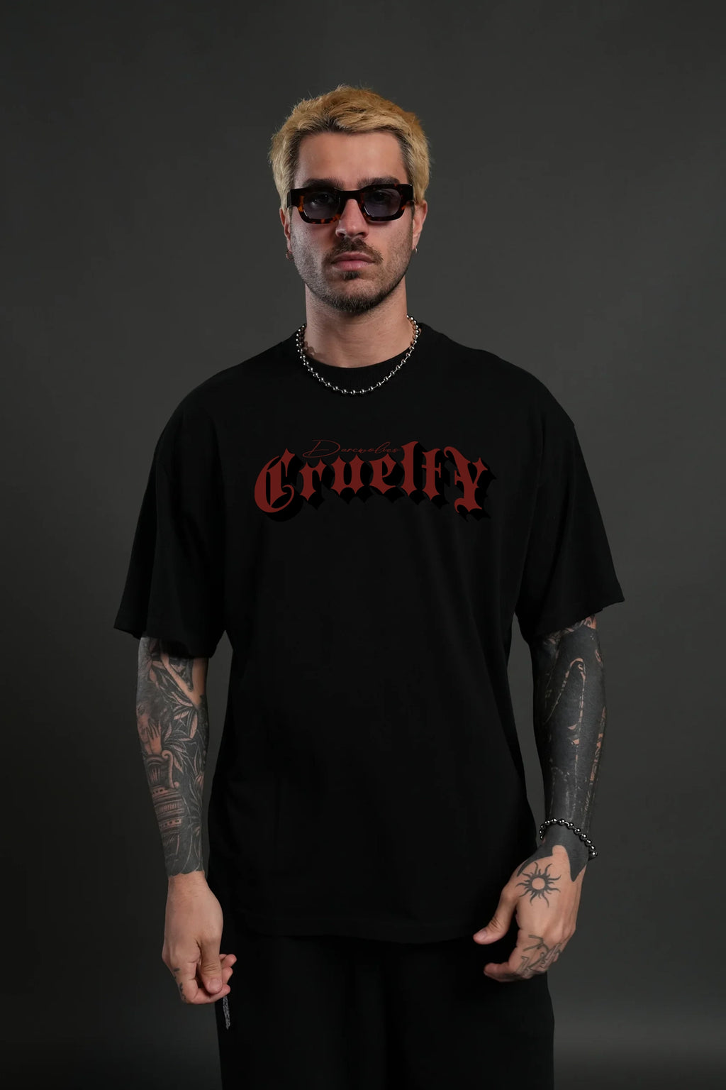 Cruelty Darc Wolves Black Oversize T-shirt