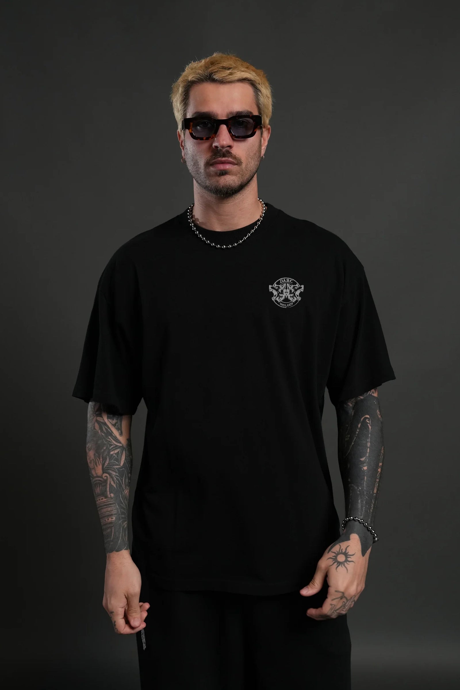 Darc Wolves Skull Oversize T-shirt