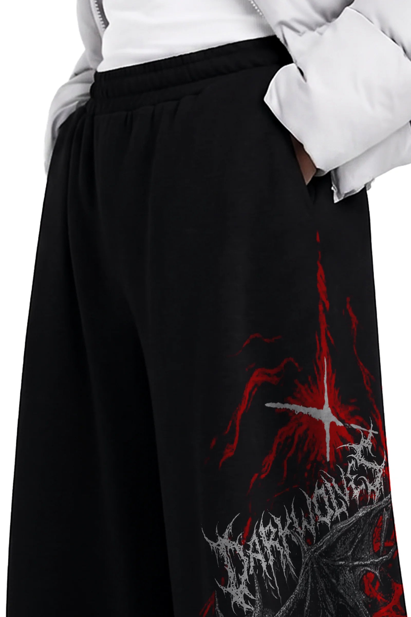 Ghost Wide Leg Jogger (Black)
