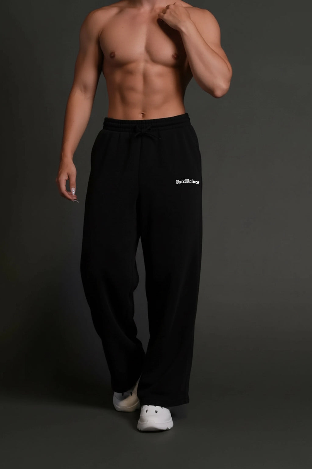 Relaxed Loose Straight Fit Jogger (Black)