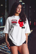 Rolls On Oversized T-shirts (White)