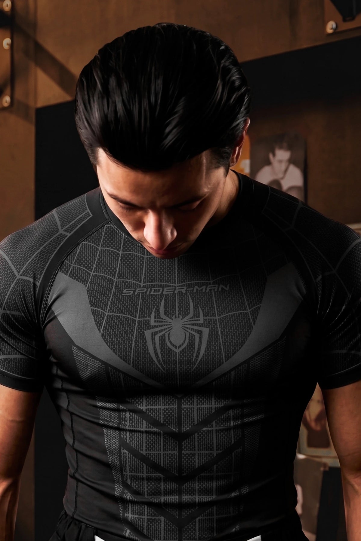 Spider-Man Compression T-Shirt (Black & Gray)