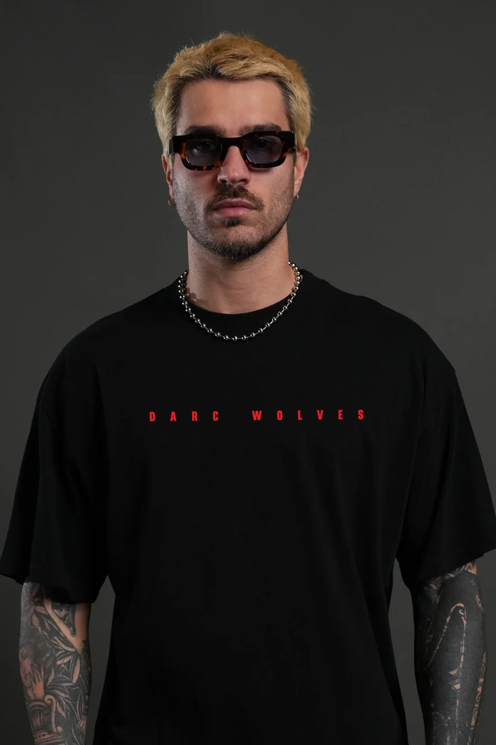 Darc Wolves,  Oversize Black T-shirt