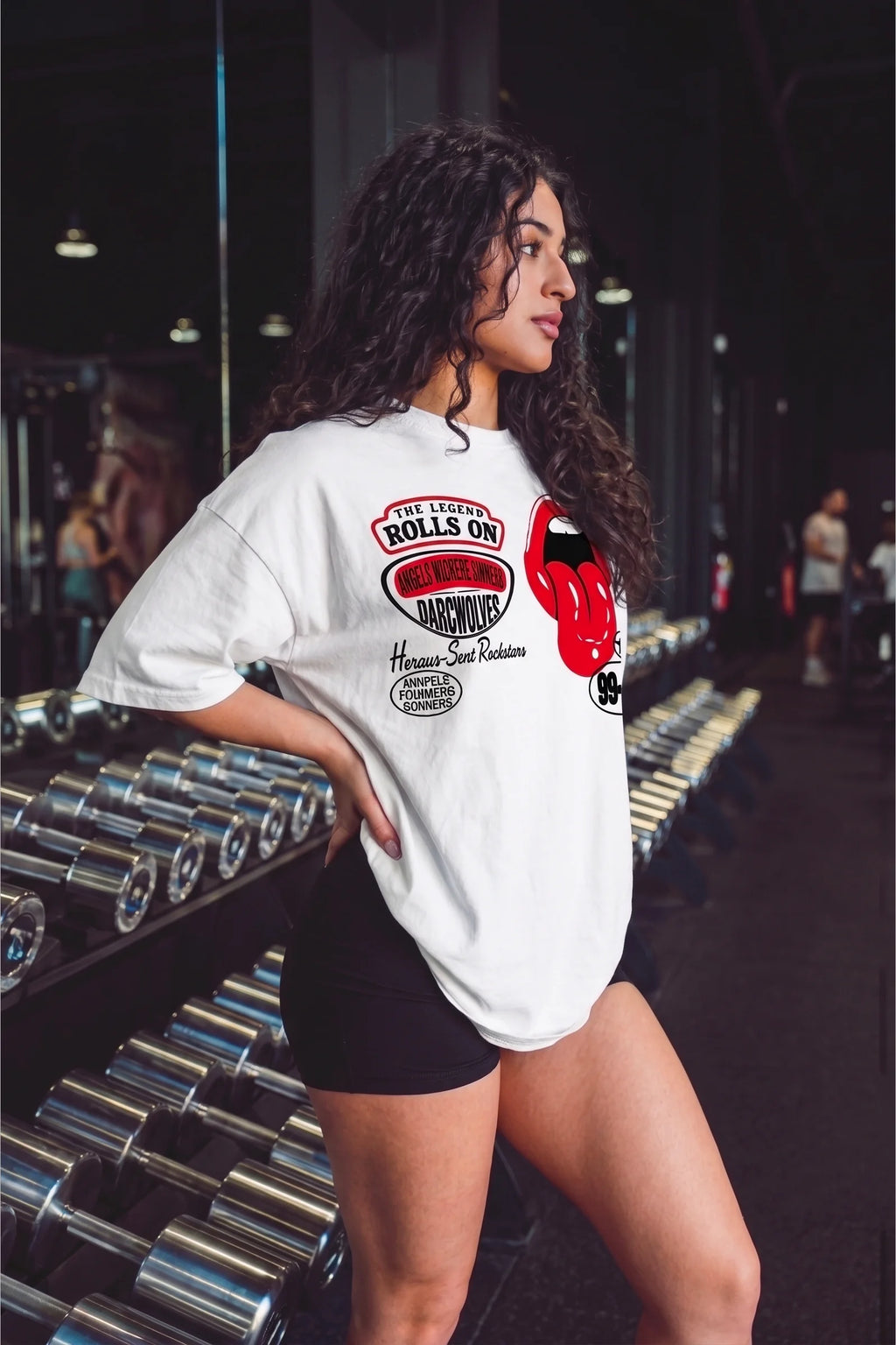 Rolls On Oversized T-shirts (White)