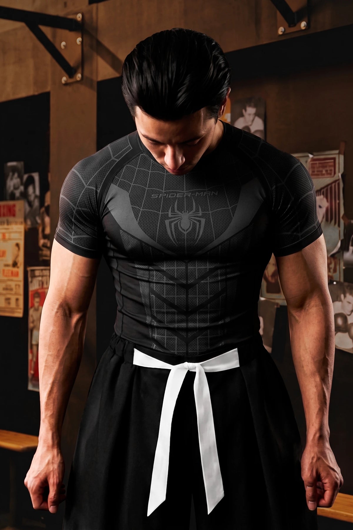 Spider-Man Compression T-Shirt (Black & Gray)