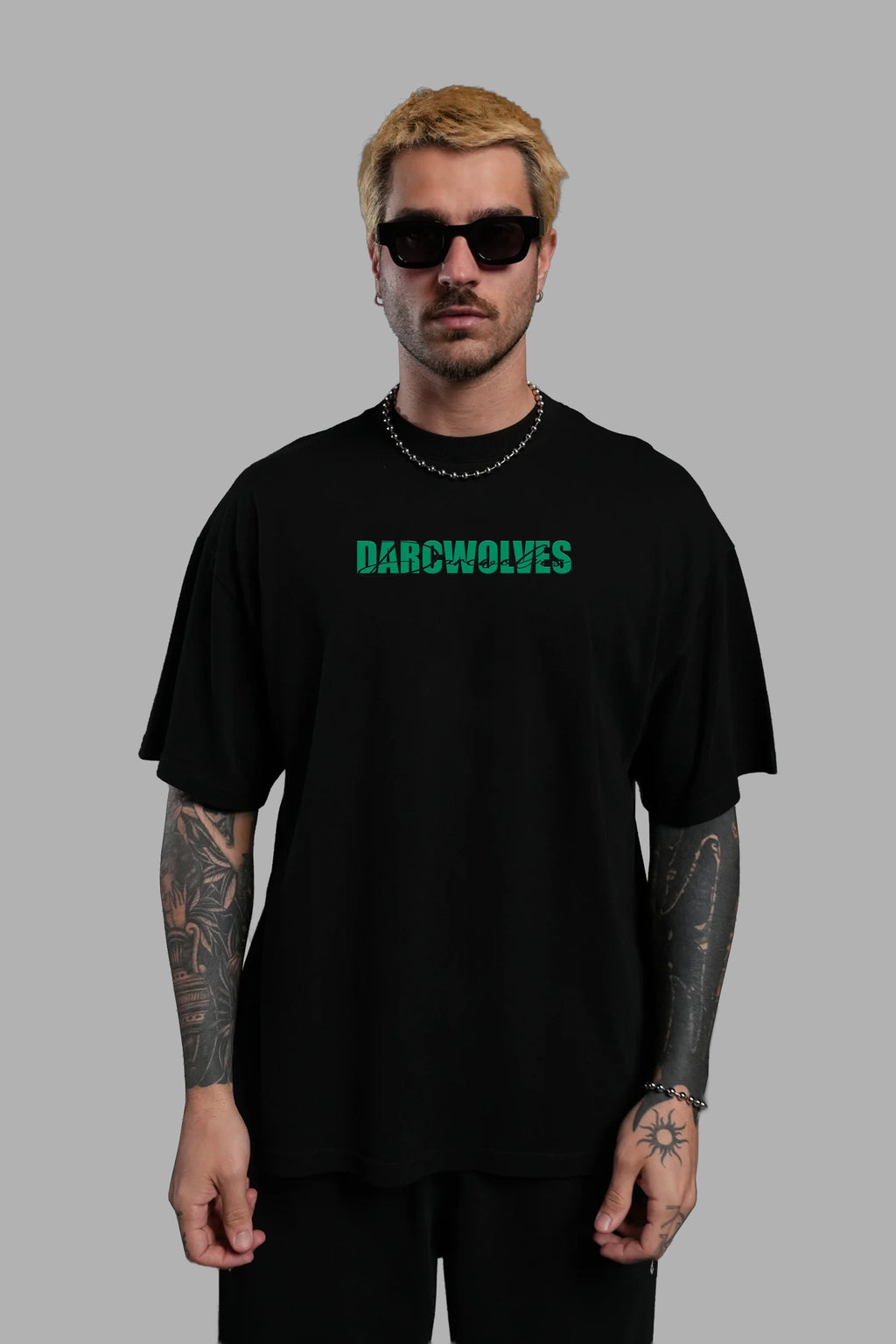 Green Tree, Oversize T-shirt (Black)