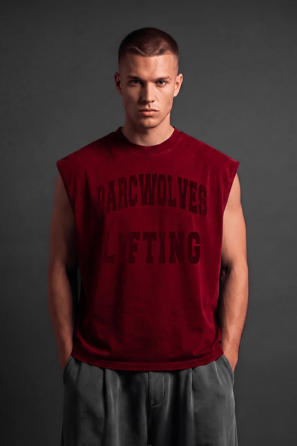 DW Lifting Muscle Tank ( Red )