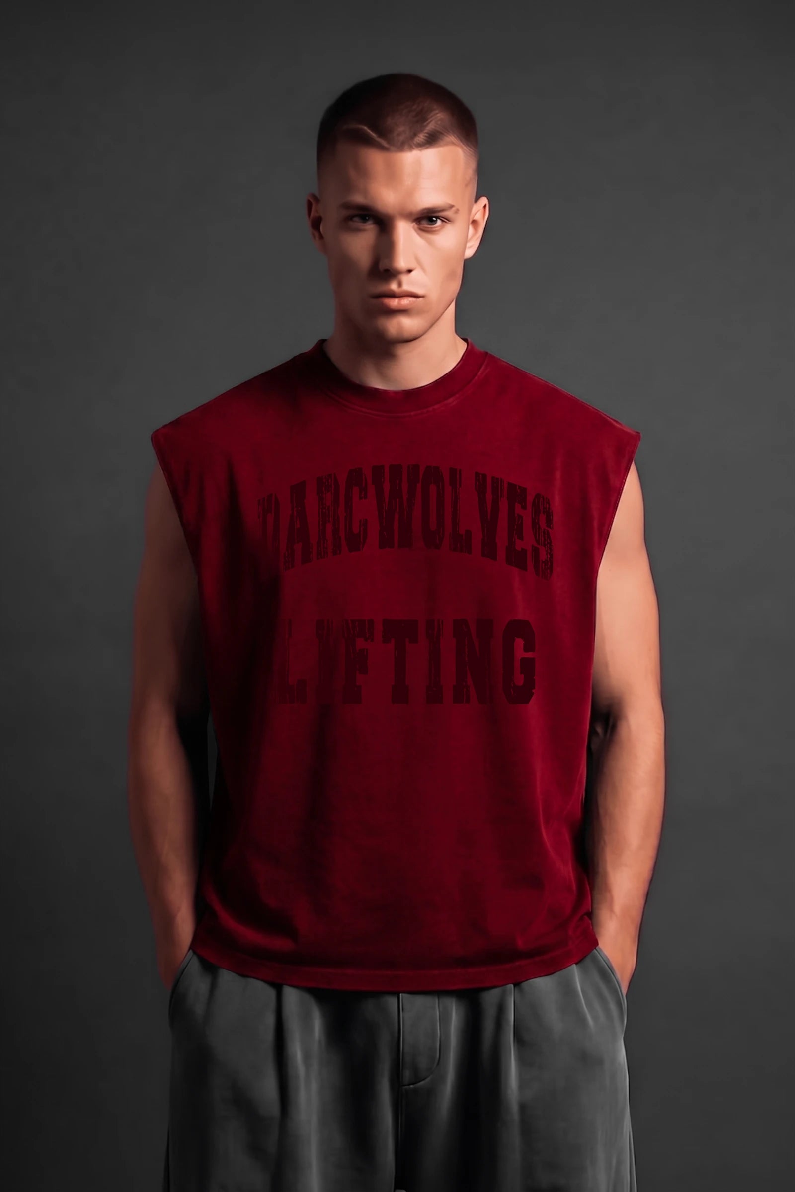DW Lifting Muscle Tank ( Red )