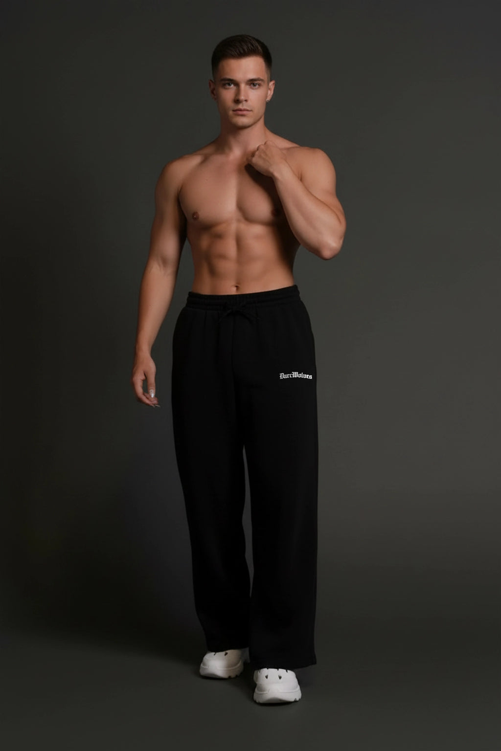 Relaxed Loose Straight Fit Jogger (Black)