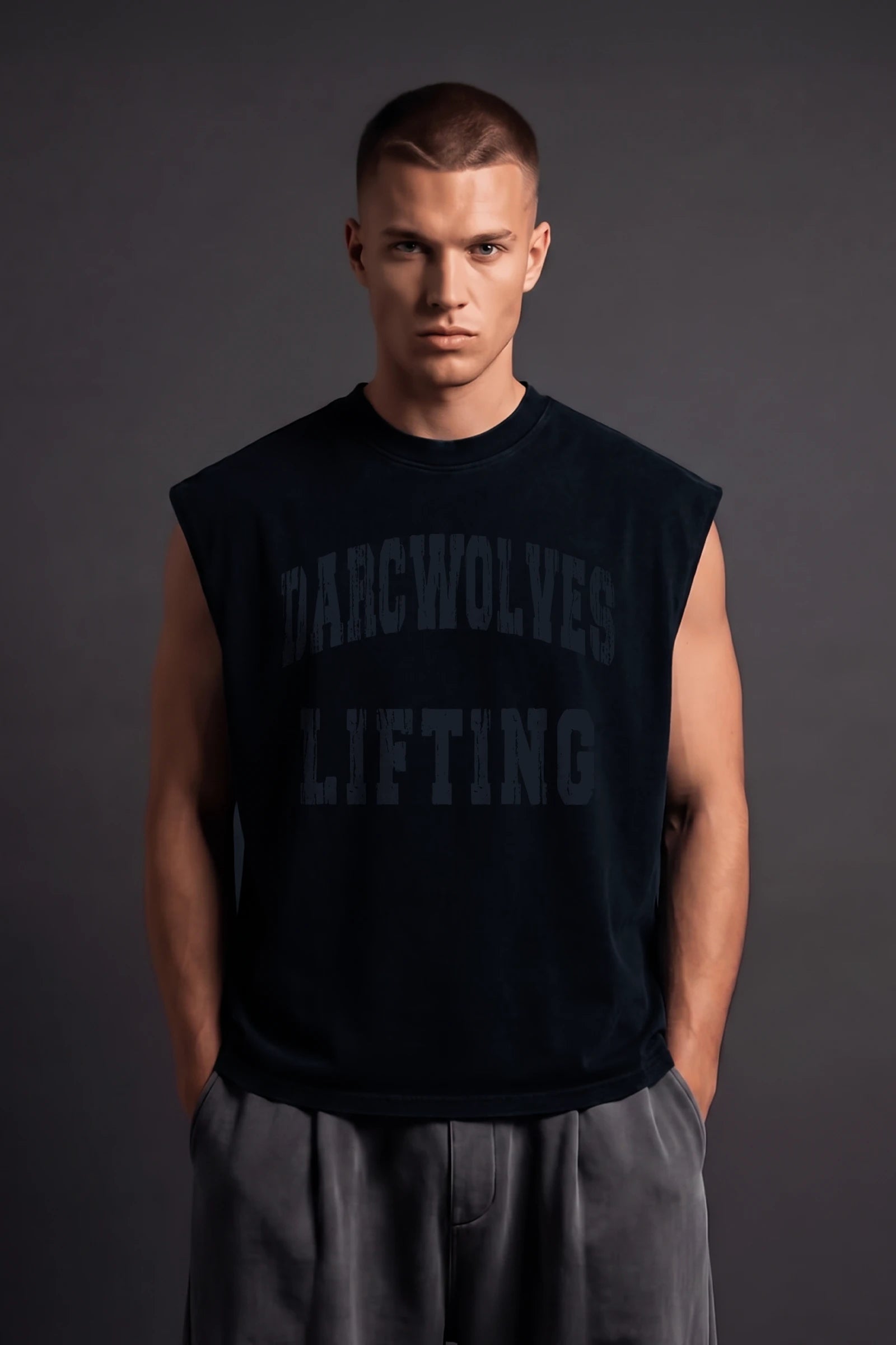 DW Lifting Muscle Tank ( Teal Blue )
