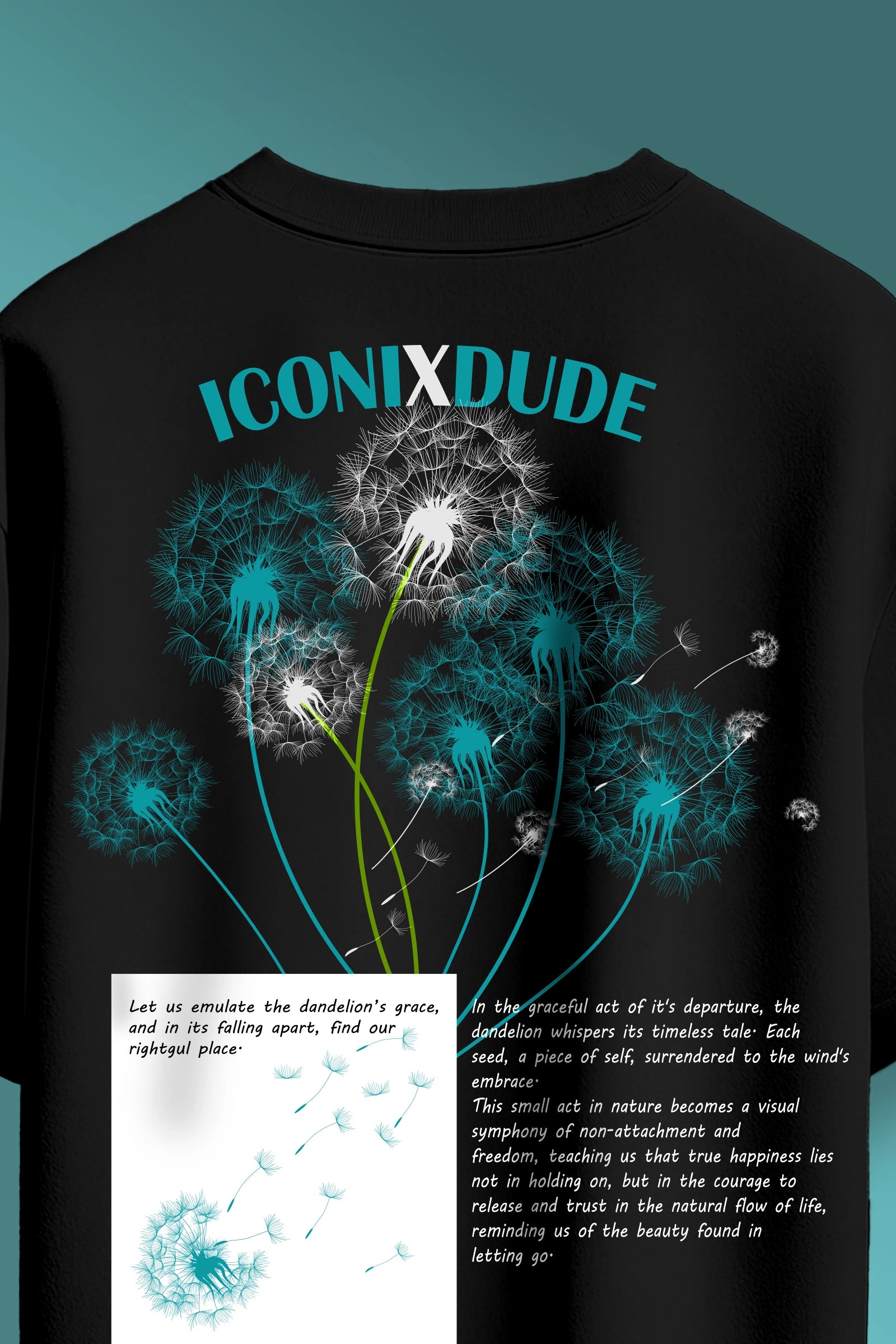 Dandelion Black Oversize T-shirt