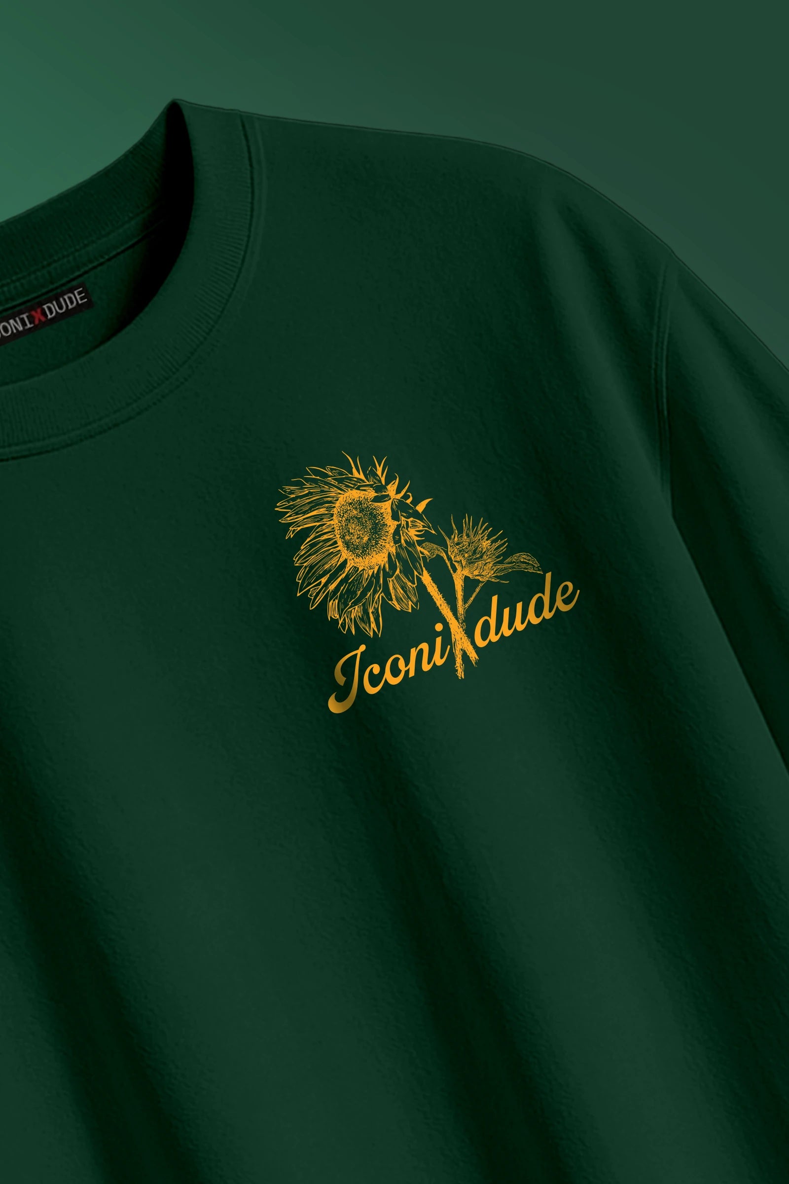 Sunflower Bottle Green Oversize T-shirt